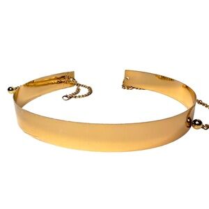 NWOT Gold Tone Hard Body Metal Chain Belt Women's Metallic Shiny Glitz Posh OS